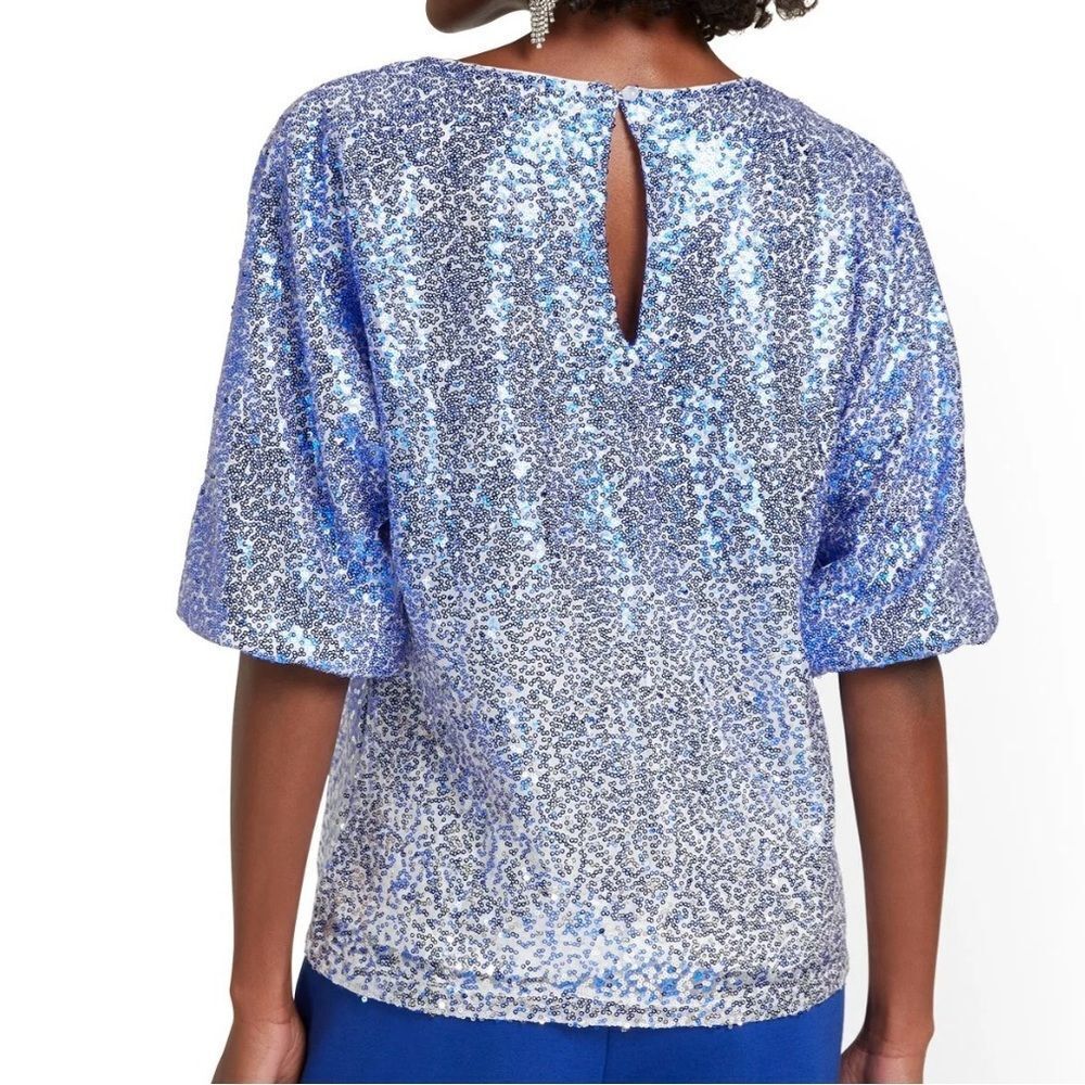 Ombre Sequin Dolman Top - Picture 2 of 3